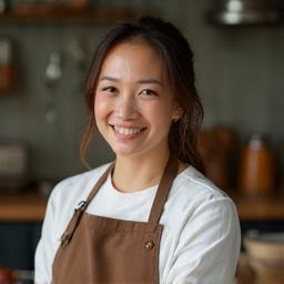 Headshot of Anna Cooper, Founder and CEO of Global Focus Platform, smiling and wearing a chef's apron