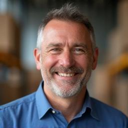 Headshot of Ryan Blackwell, Logistics Manager, team player smiling